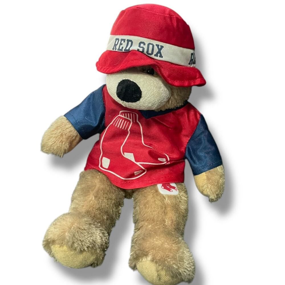 Boston Red Sox Teddy Bear 14" Plush MLB Baseball Good Stuff Fenway Bucket Hat - Picture 2 of 14